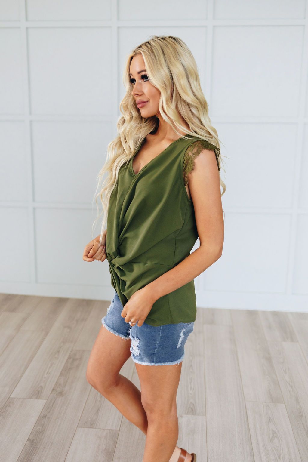 Lucky Lace Twisted Knot Top