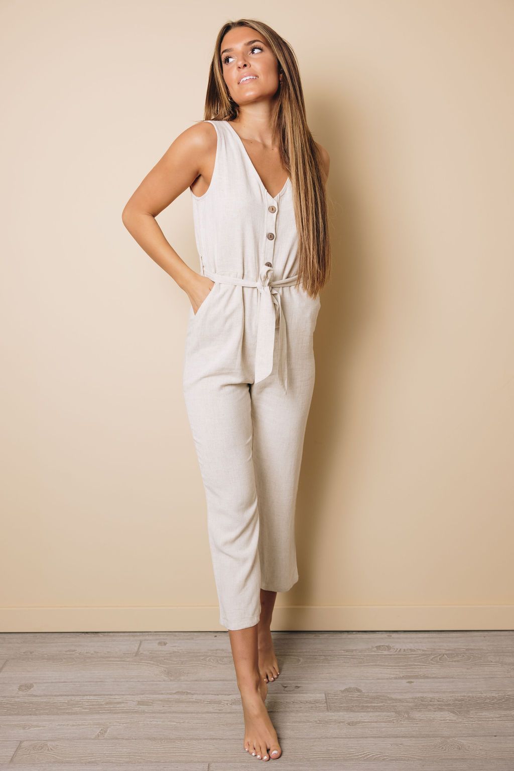 Deanne Button Jumpsuit