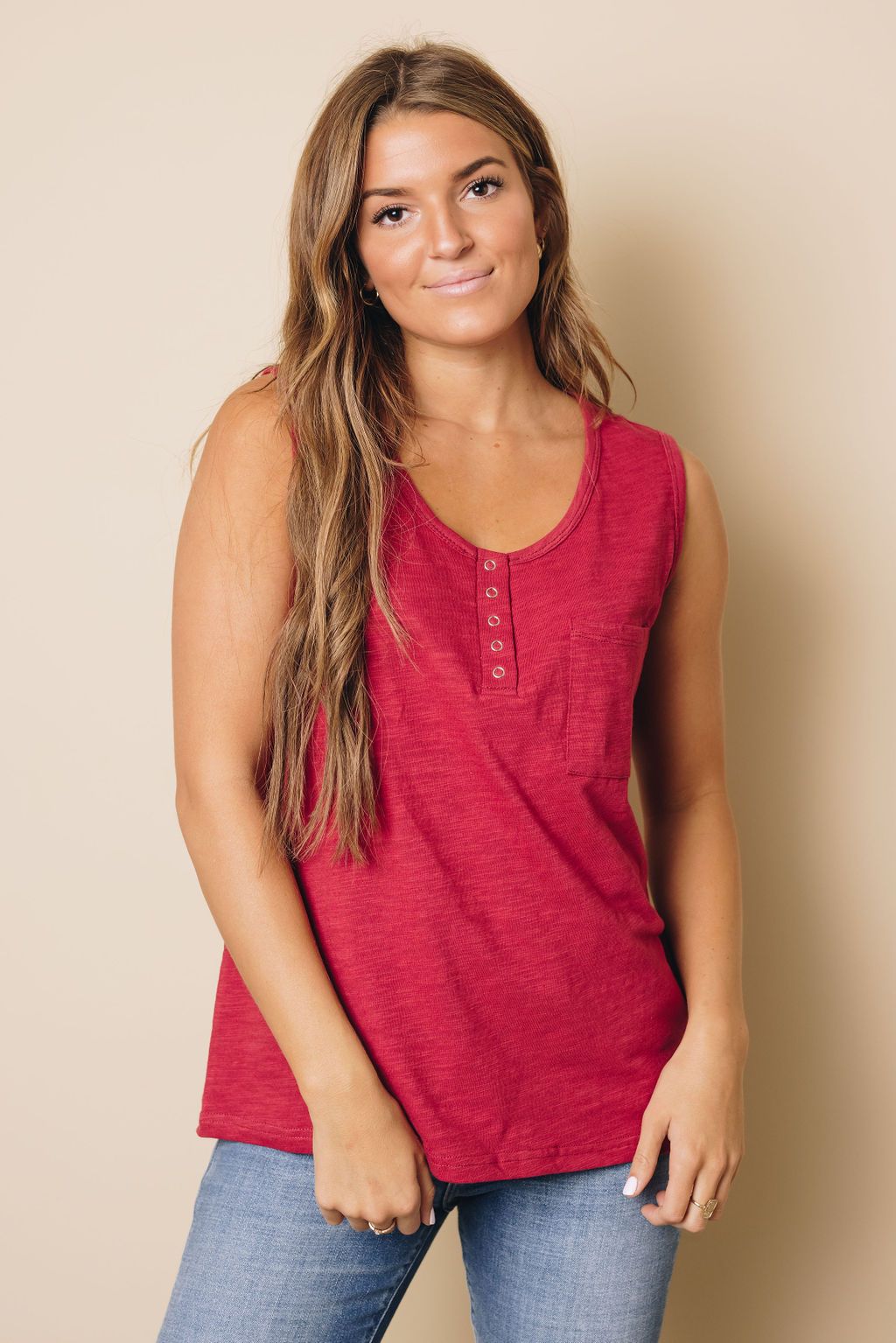 Rowan Button Tank Top