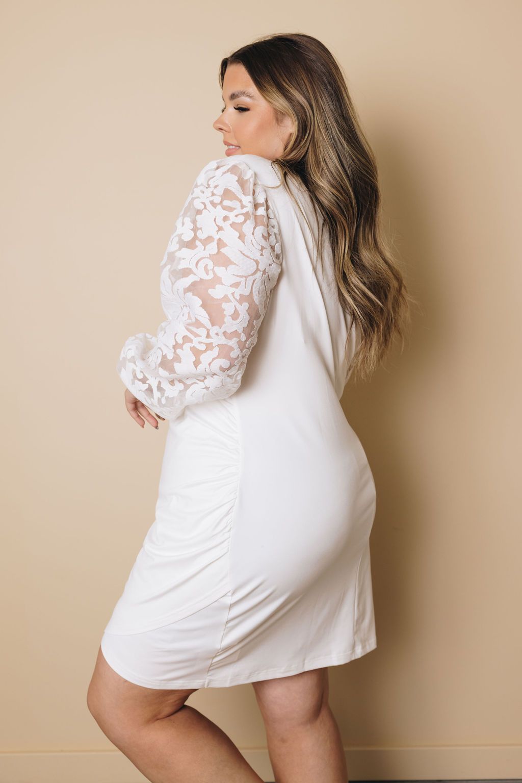 Plus Size - Gabrielle Puff Sleeves Dress