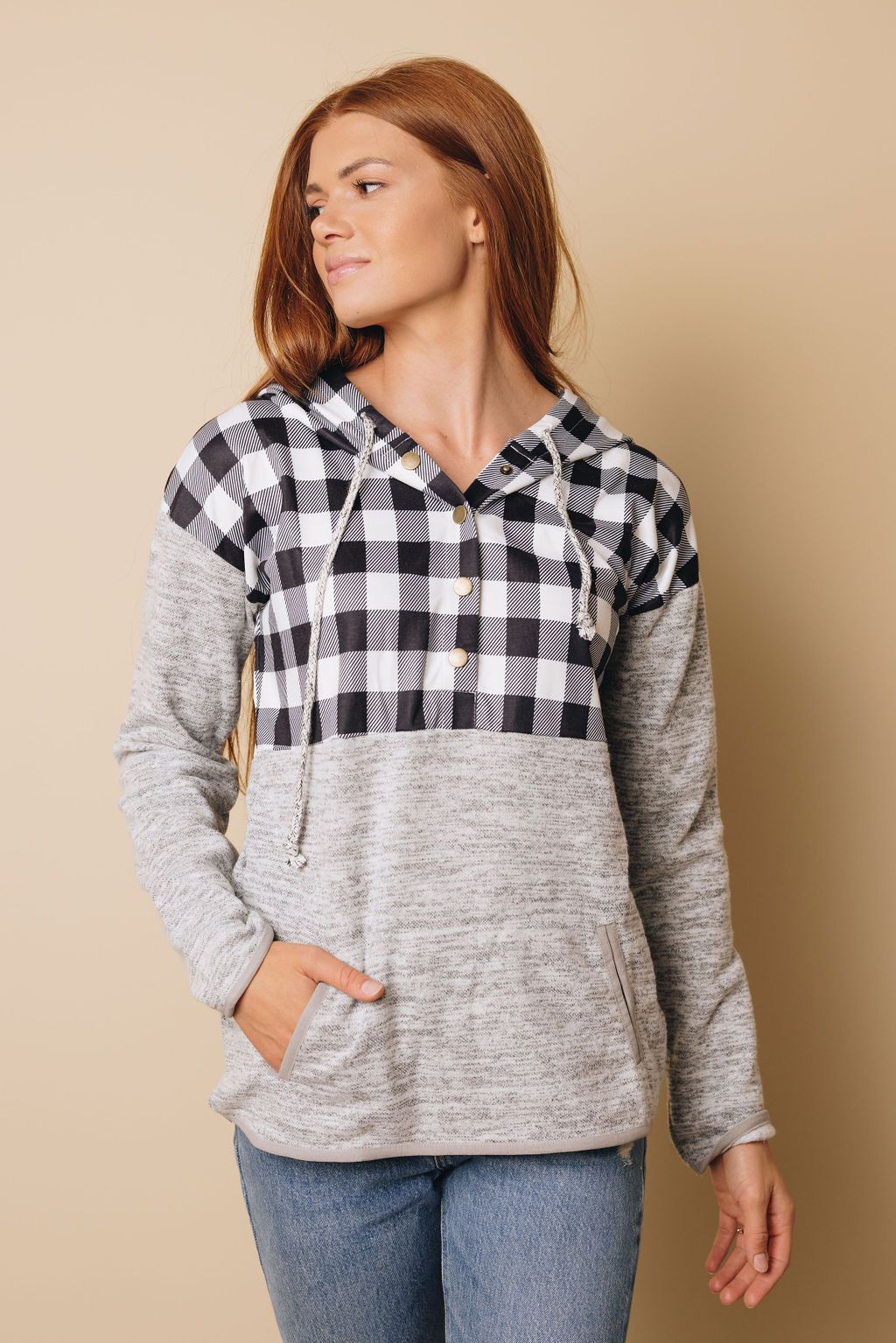 Switch Up Plaid Hoodie