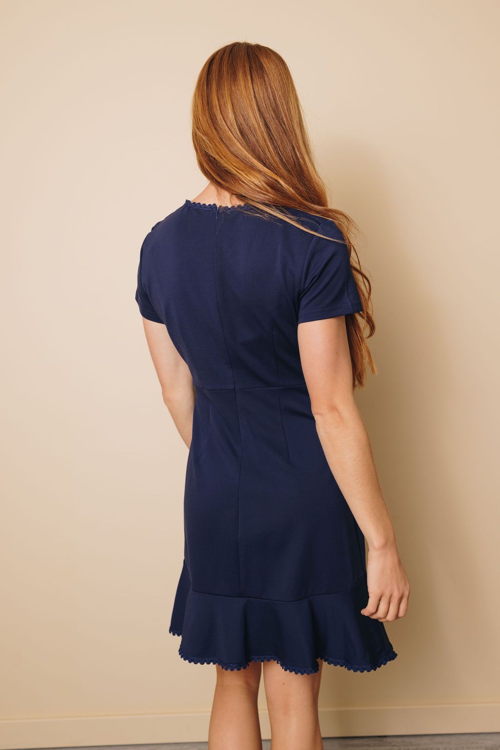 Tassel Ruffle Short Sleeve Mini Dress