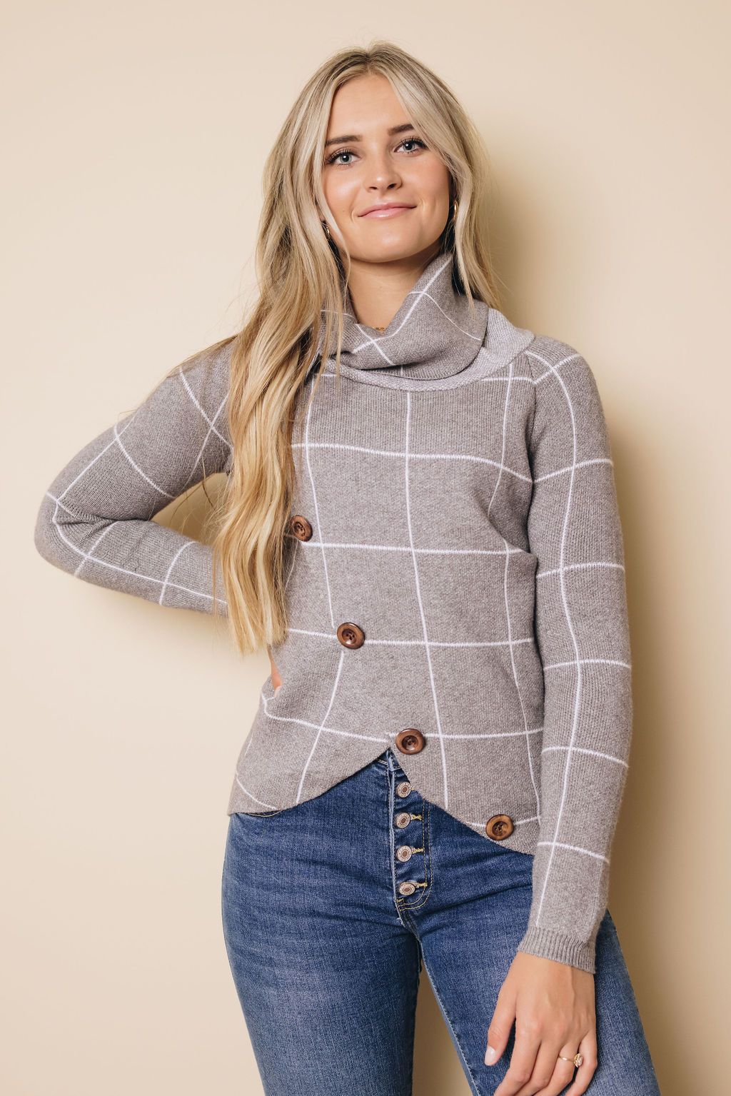 Mix It Up Plaid Turtleneck