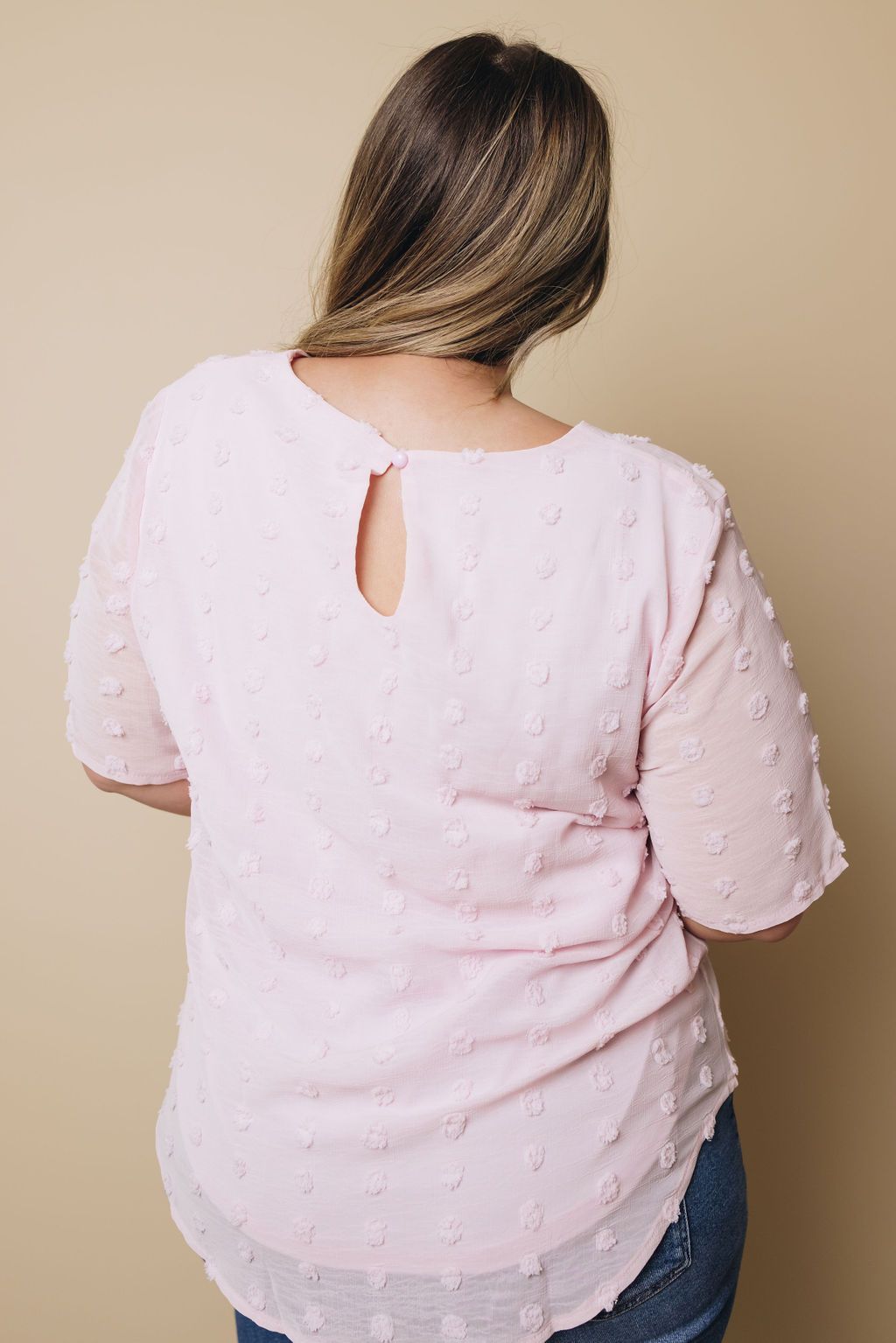 Plus Size - Mac Swiss Dot Top