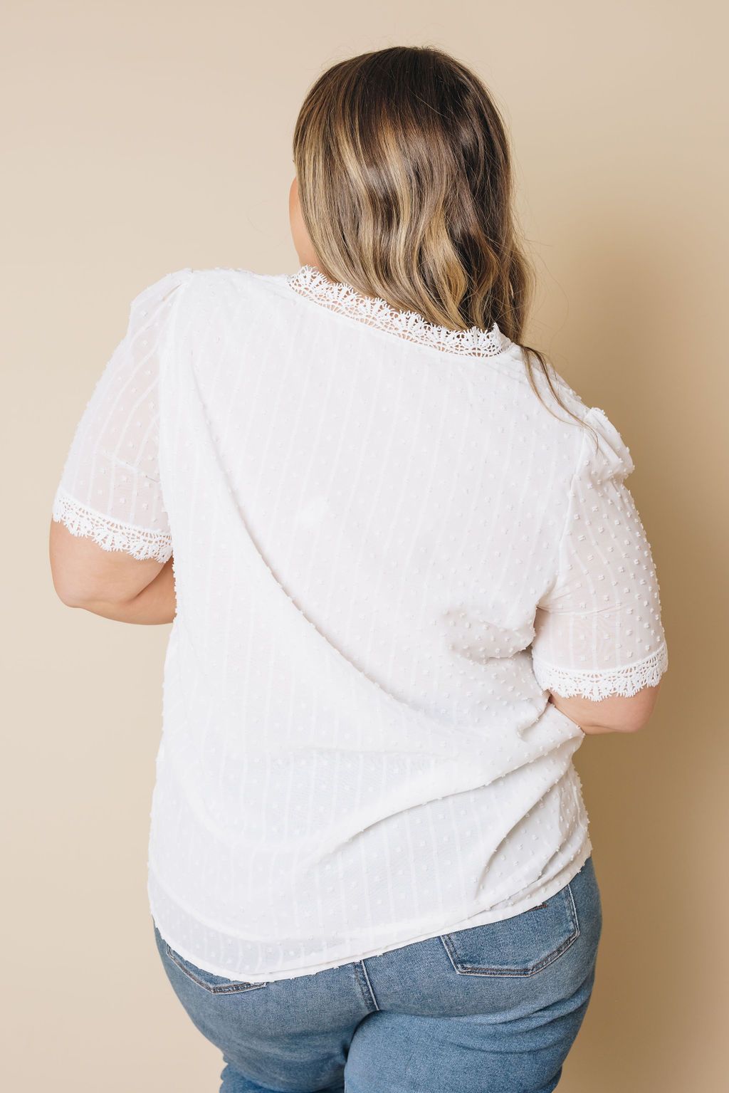 Plus Size - Flavia Lace Crochet Blouse