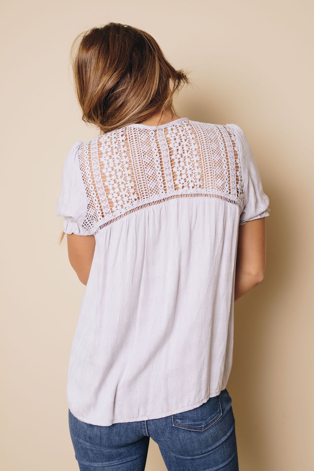 Darion Lace Crochet Shirt