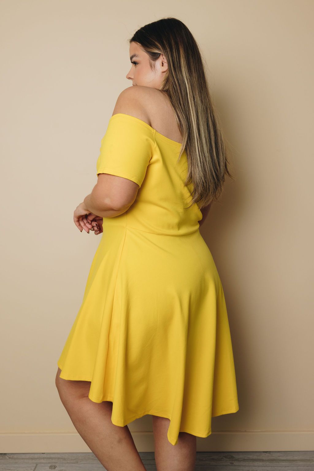 Plus Size - Amanda Off The Shoulder Mini Dress