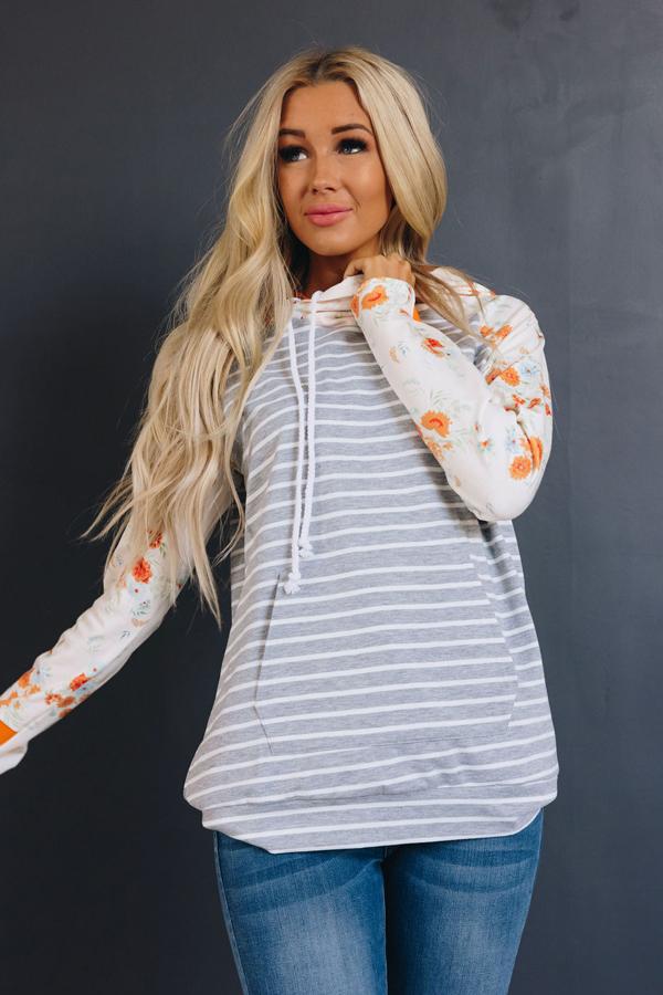 Clemons Double Hooded Patterned Hoodie