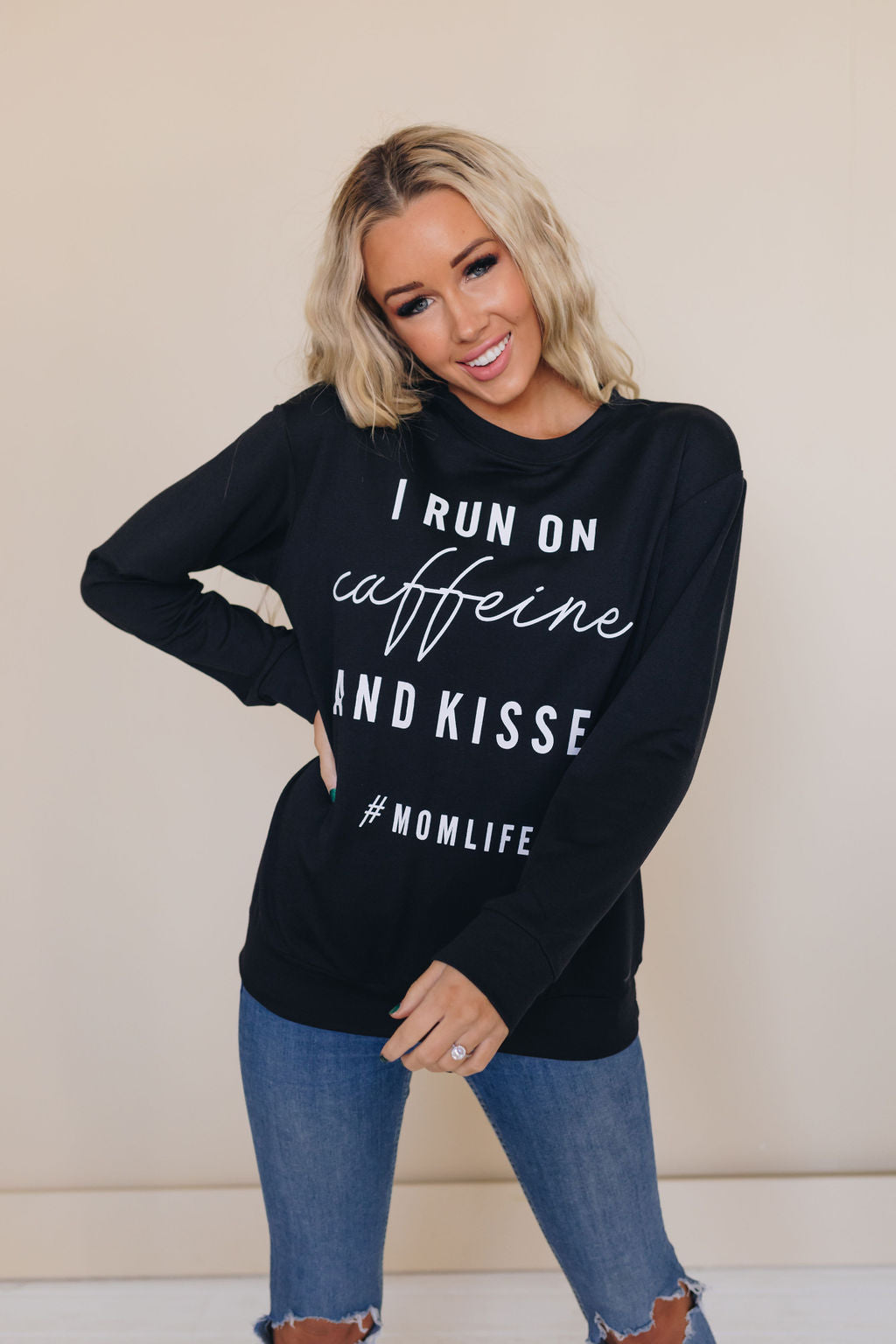 Caffeine & Kisses, Mom Tee