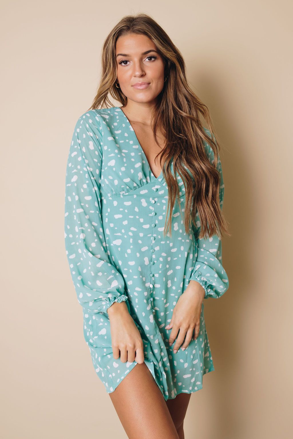 Cage Polka Dot Mini Dress