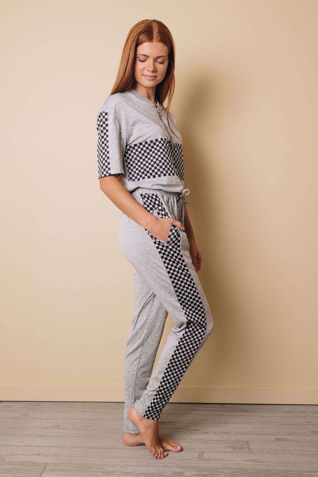 Glinda Short Sleeve Top and Elastic Waist Pants Set