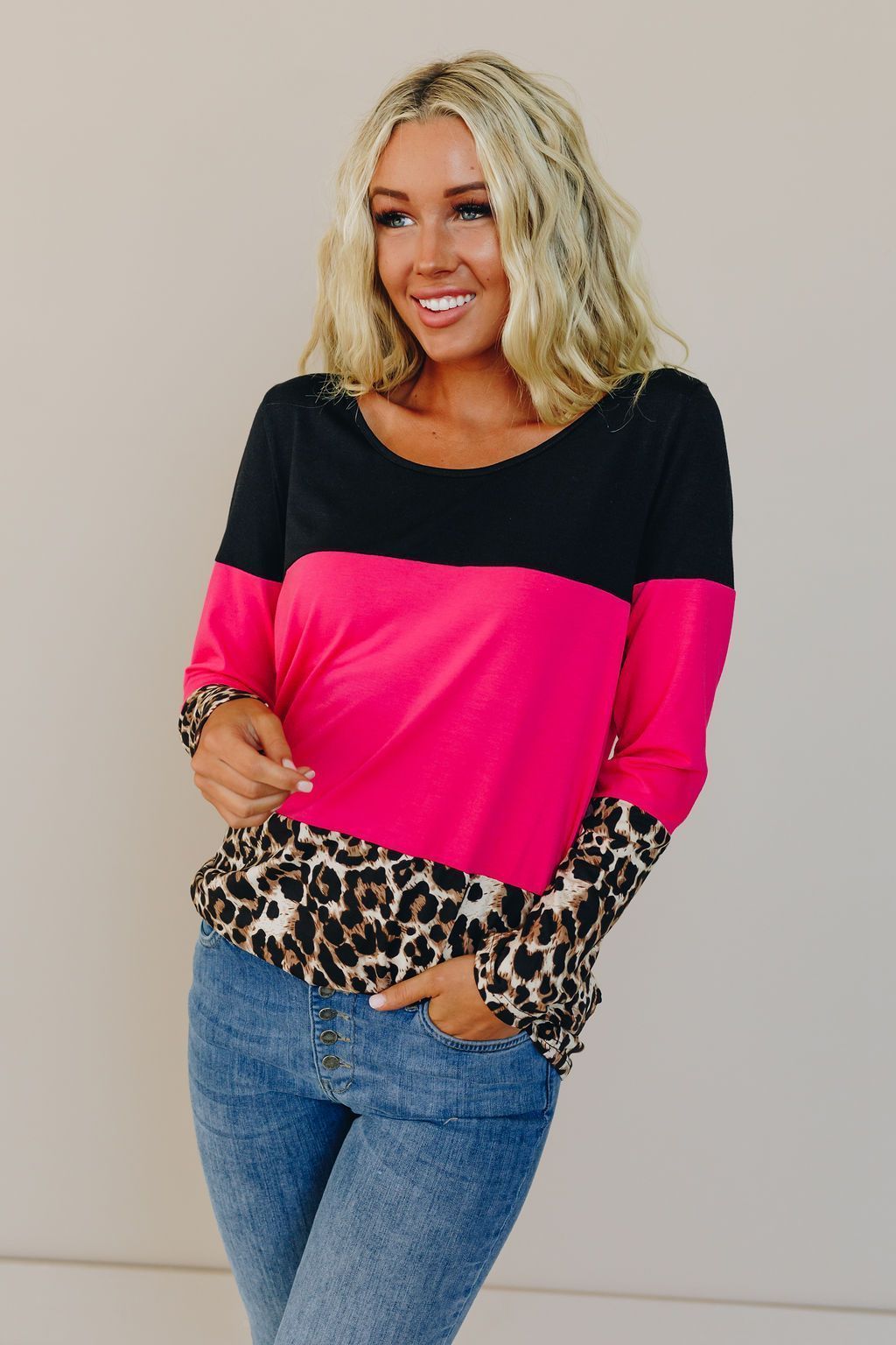 Happy Days Leopard Long Sleeve Top