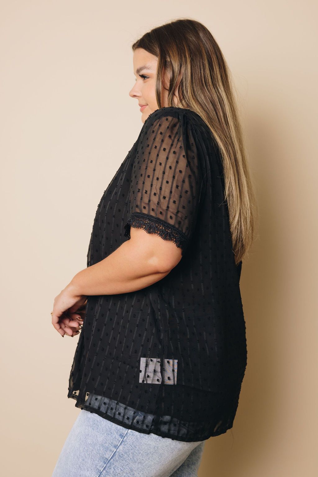 Plus Size - Flavia Lace Crochet Blouse