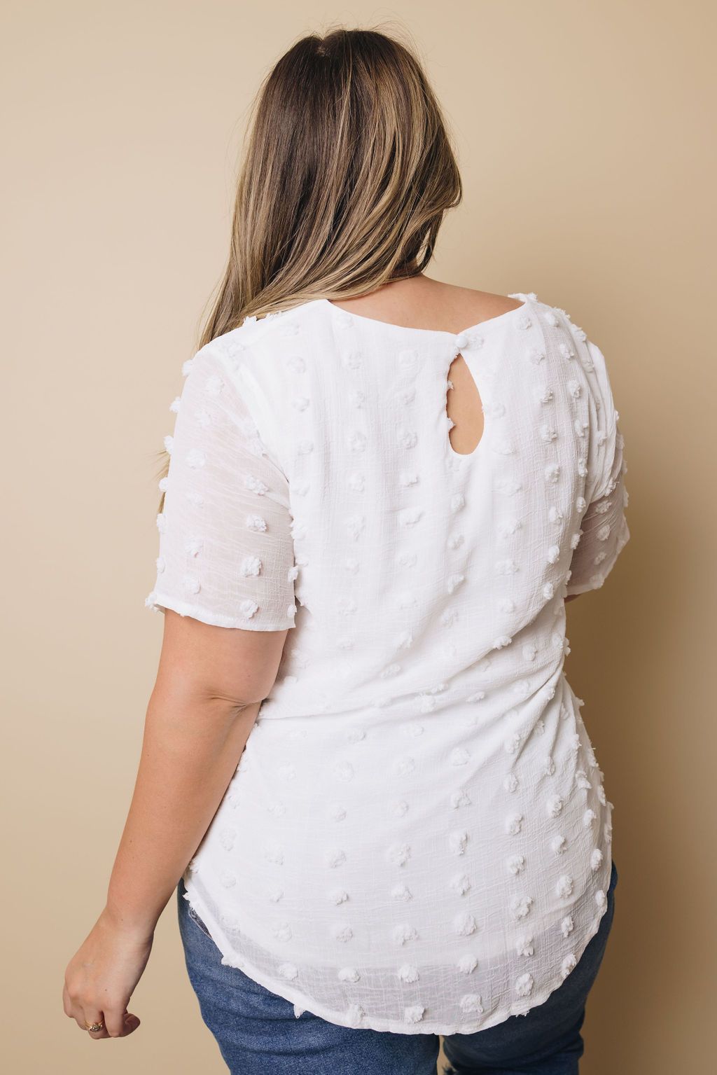 Plus Size - Mac Swiss Dot Top