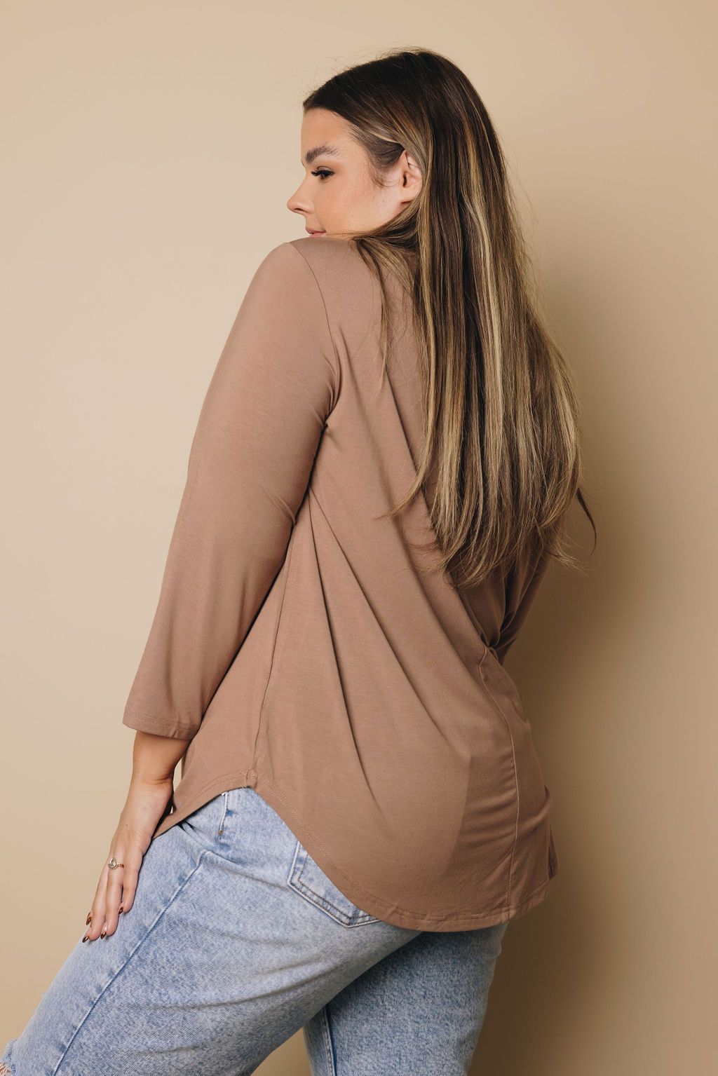 Plus Size - Laurel Criss Cross Long Sleeve