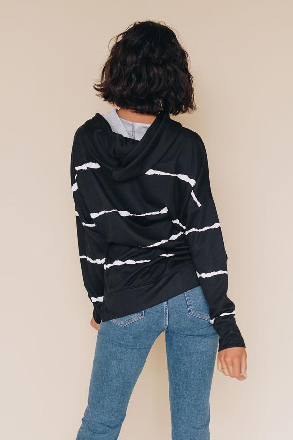 Shake It Off Striped Hoodie