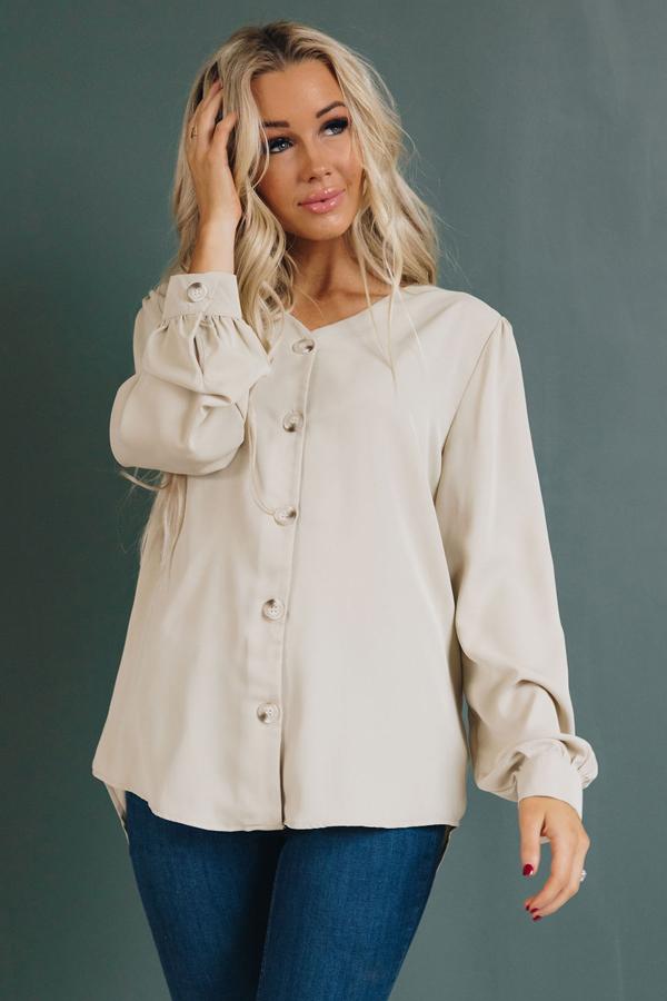 Adore You Button Blouse