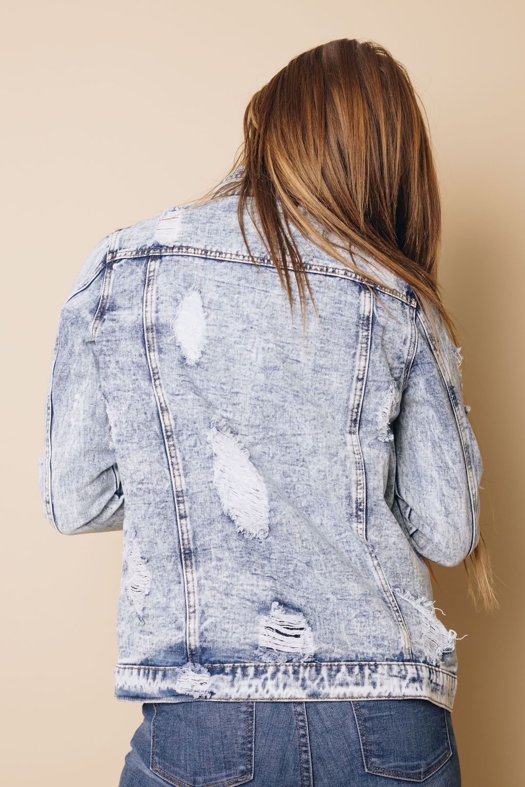 Daleysa Distressed Denim Jacket