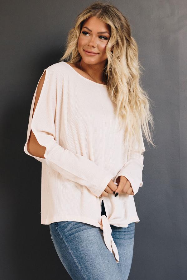 Lorelei Waffle Long Sleeve Top