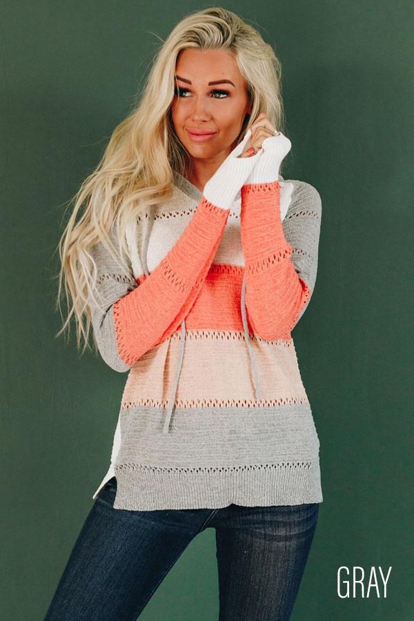 Beach Bonfire Knitted Hoodie