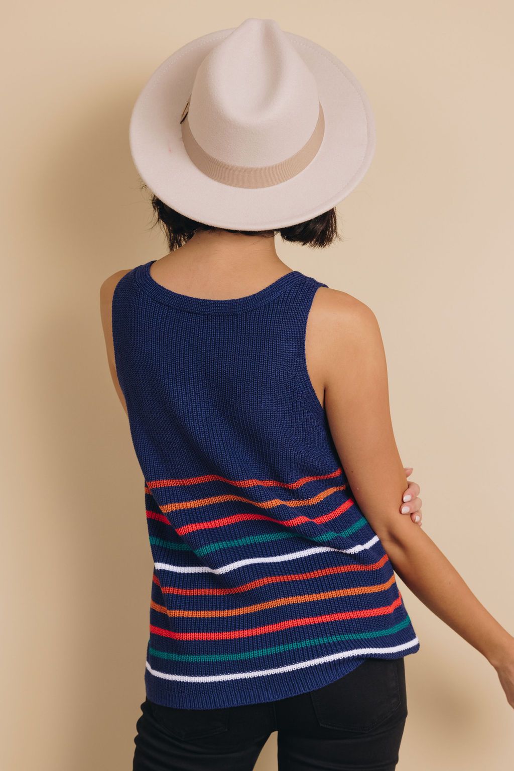 Irvine Striped Knit Tank