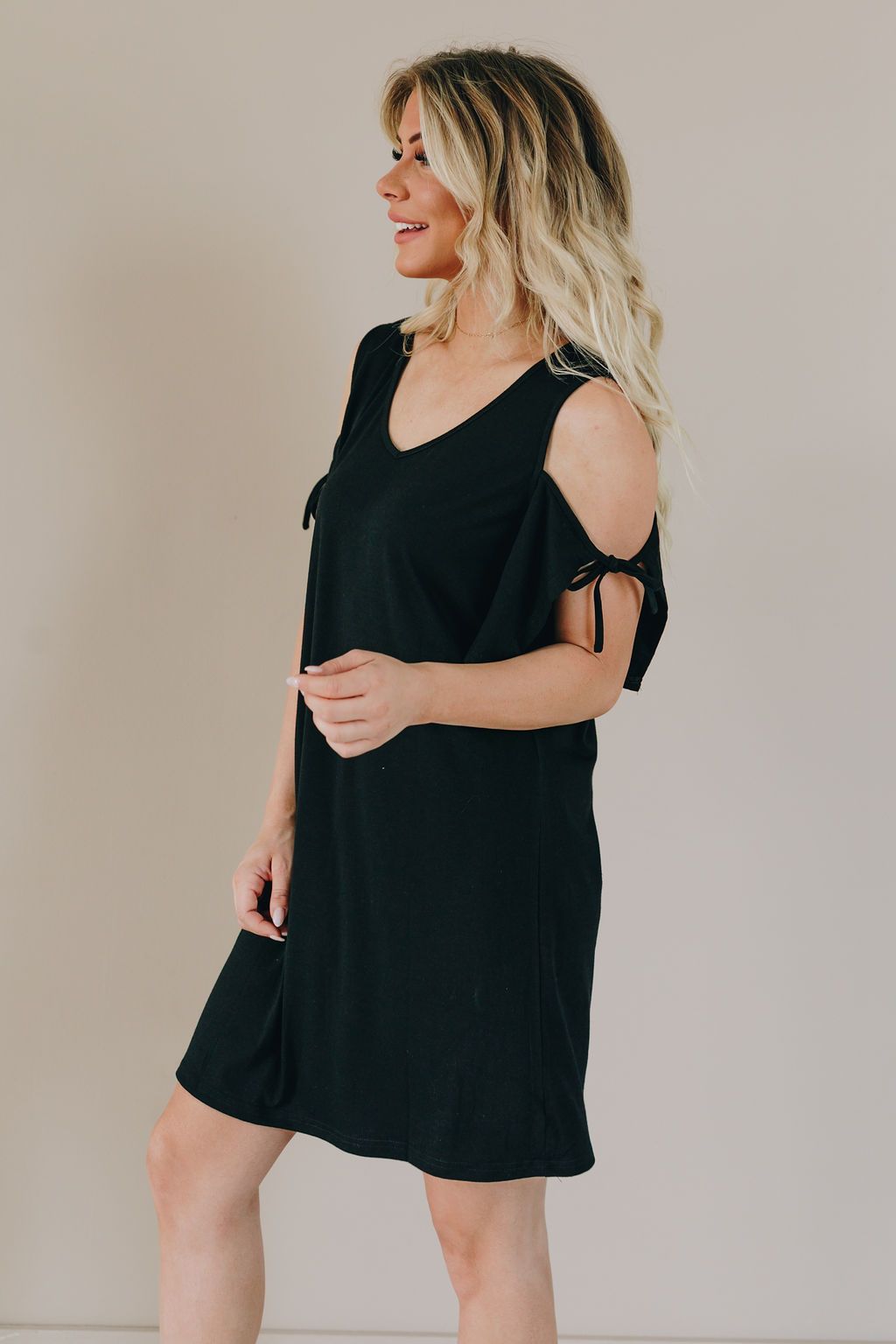 JoJo Cold Shoulder Shift Dress