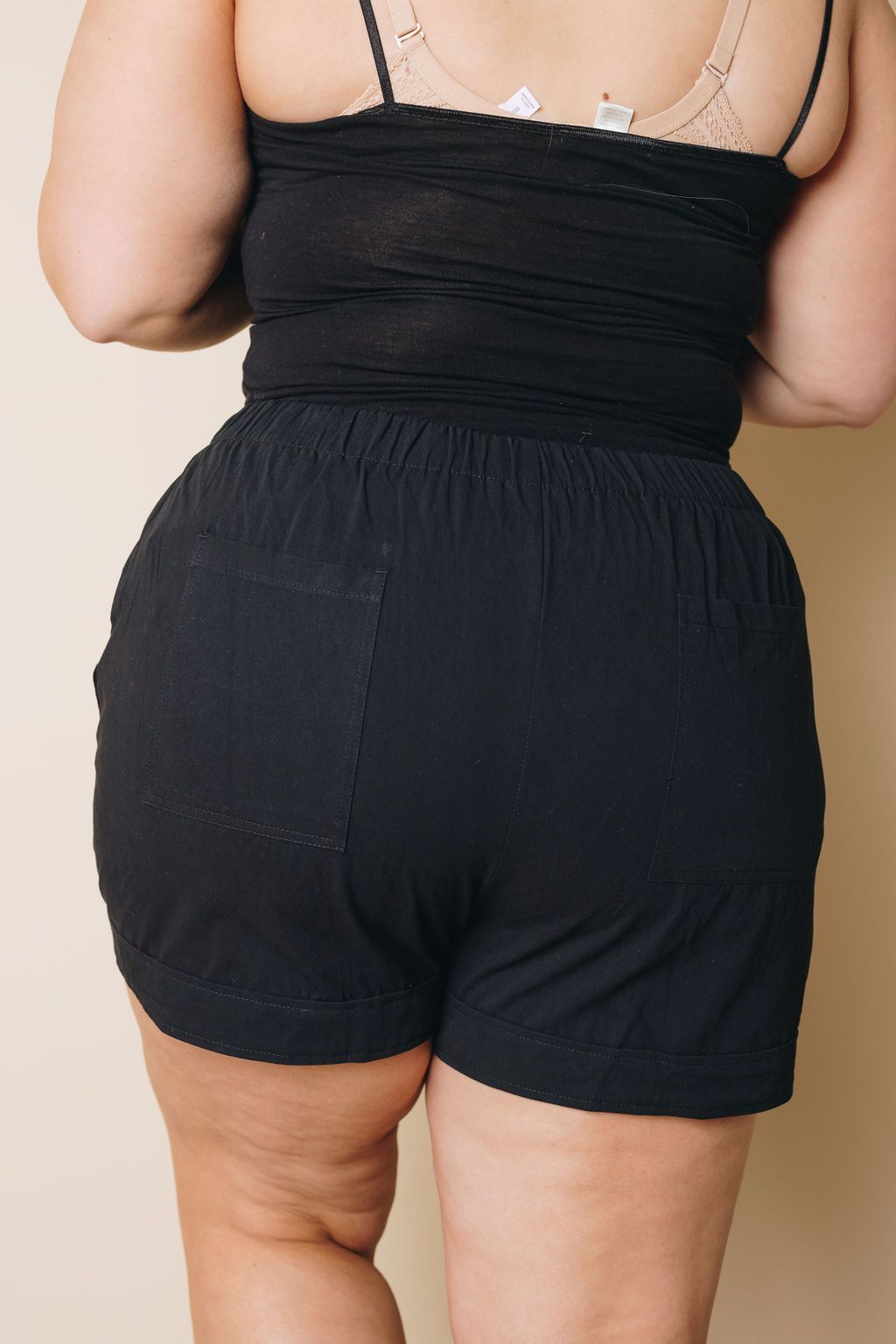 Plus Size - Burts Elastic Waist Drawstring Shorts