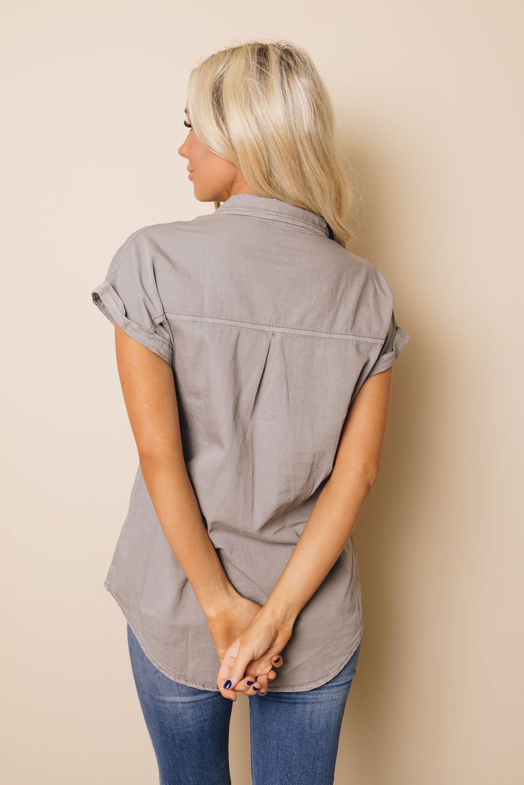 Rowena Buttoned Denim Shirt