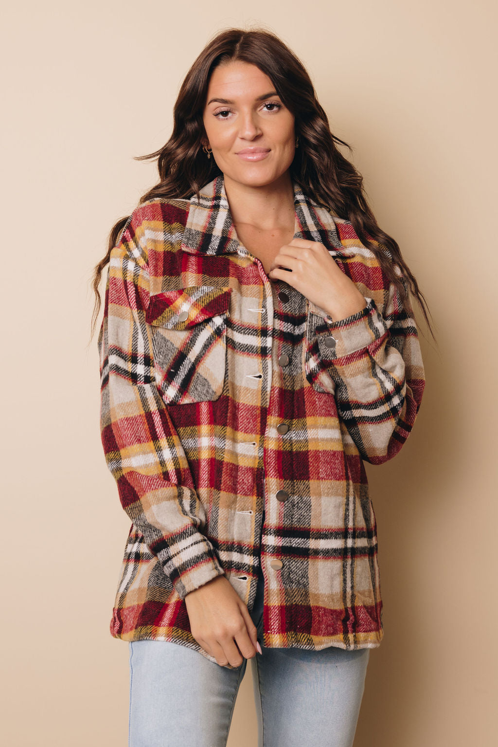 Harvey Plaid Button Up Top