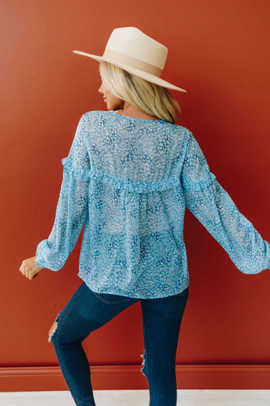 Mallory Patterned Tie Top