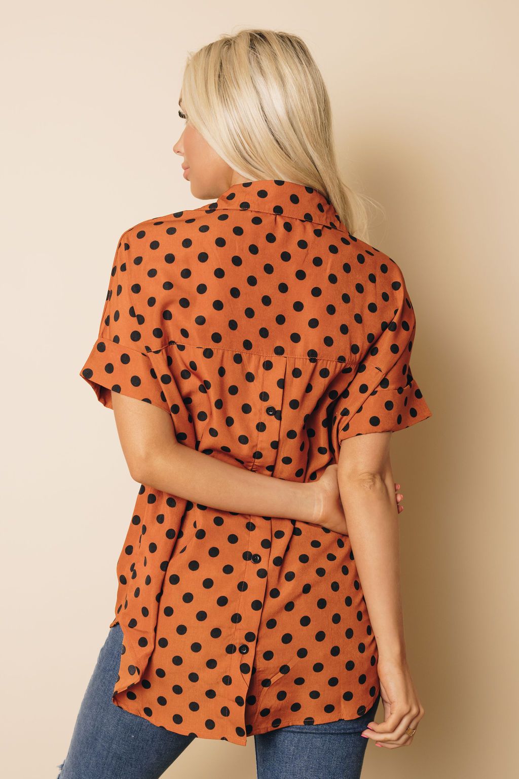 Jessica V Neck Drape Front Blouse