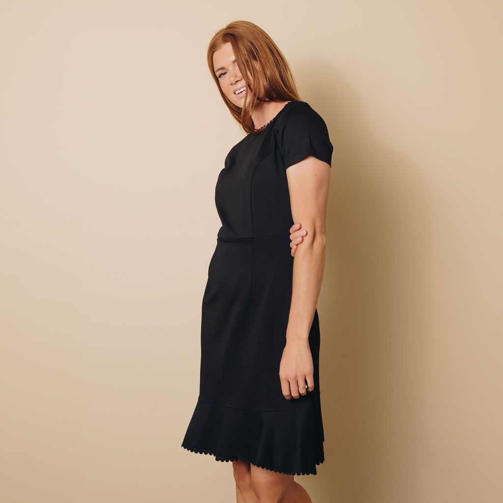 Tassel Ruffle Short Sleeve Mini Dress