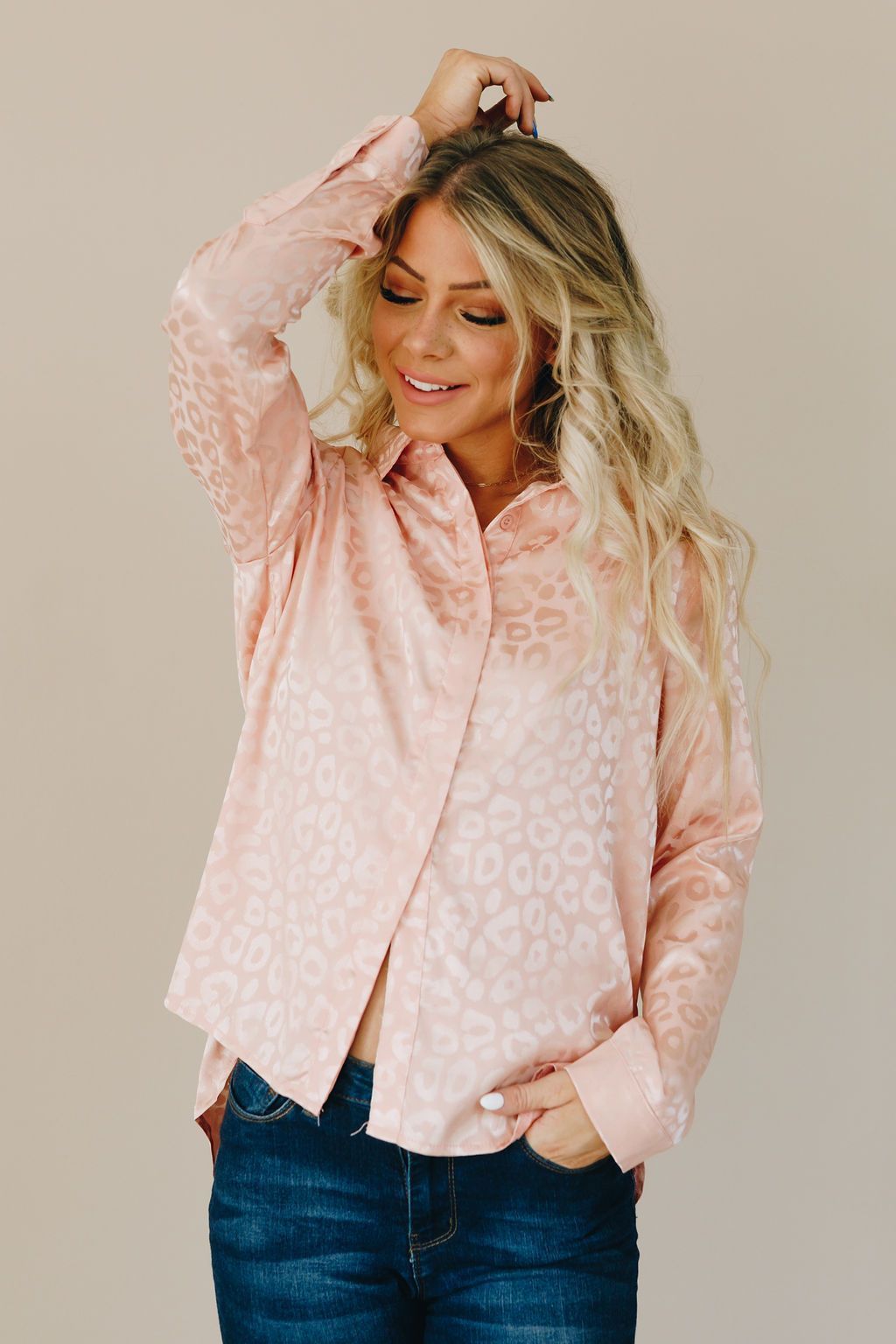 Tiger King Leopard Button Up Top