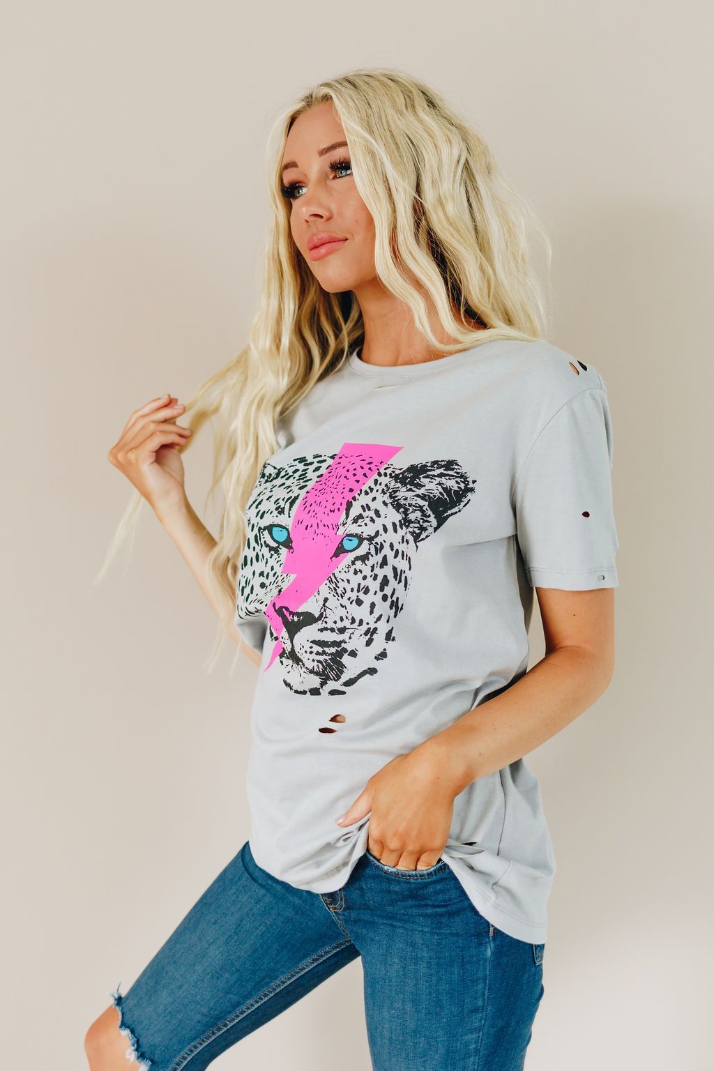 Cassie Distressed Tee