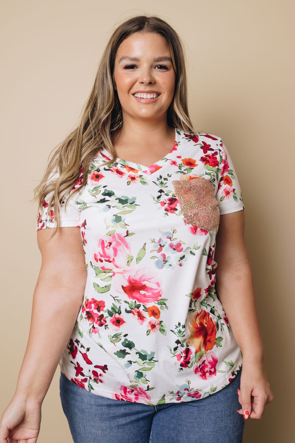 Plus Size - Farland Floral Tee