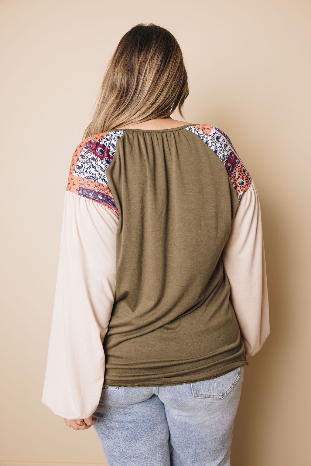 Plus Size - Gene Puff Long Sleeve Top