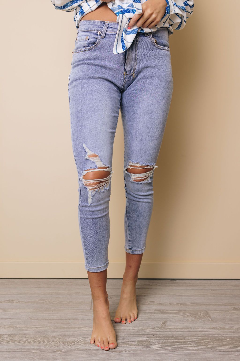Maren High Waist Ripped Skinny Jeans
