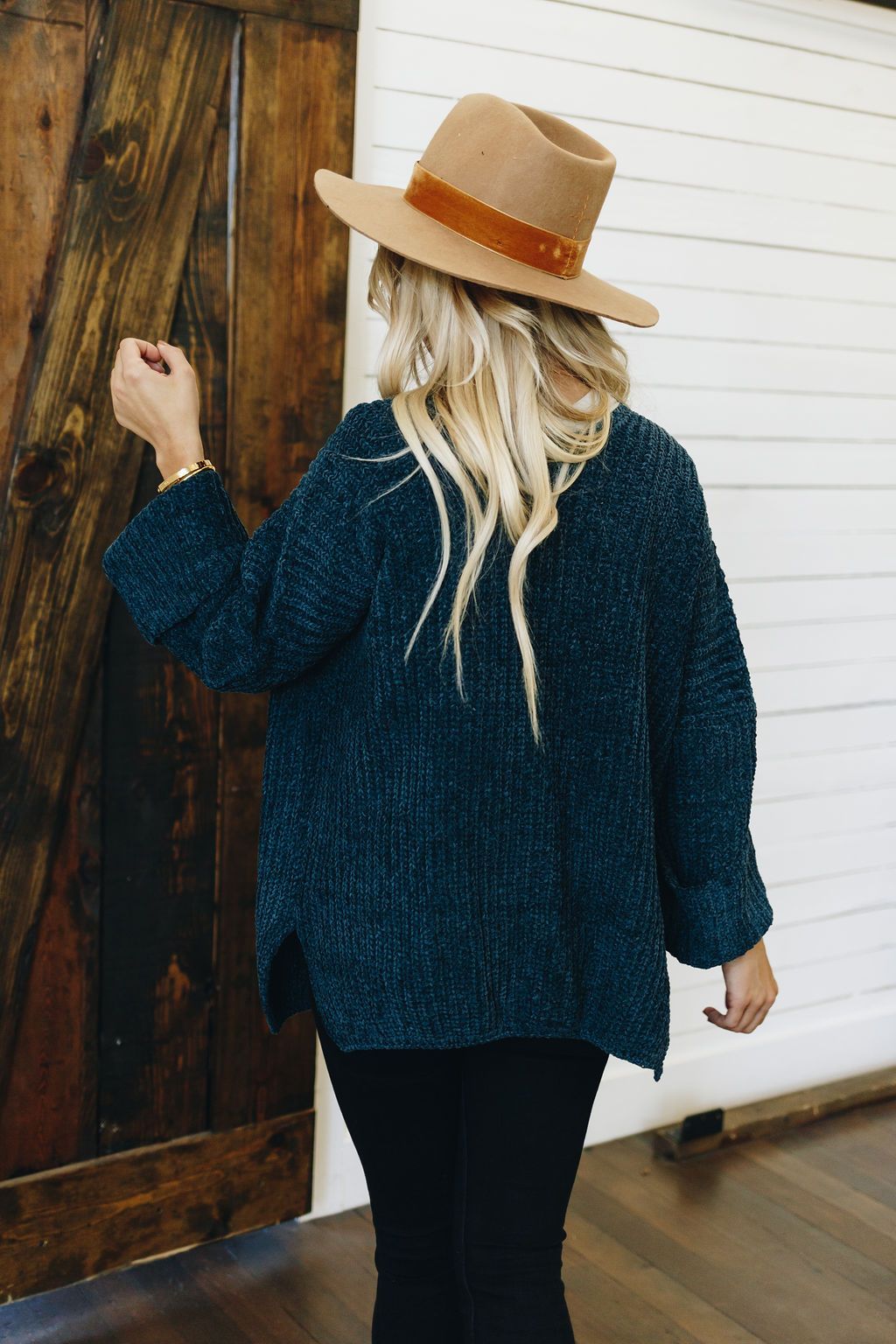 Happy Girl Chenille Pocket Cardigan