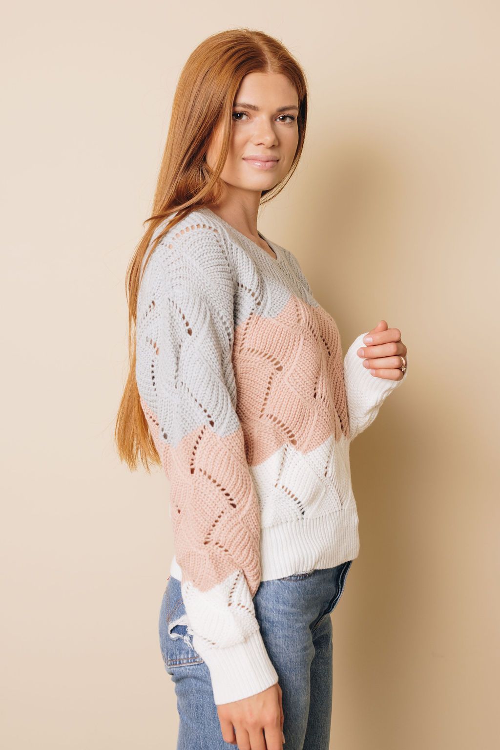 Roman Knitted Cut Out Sweater