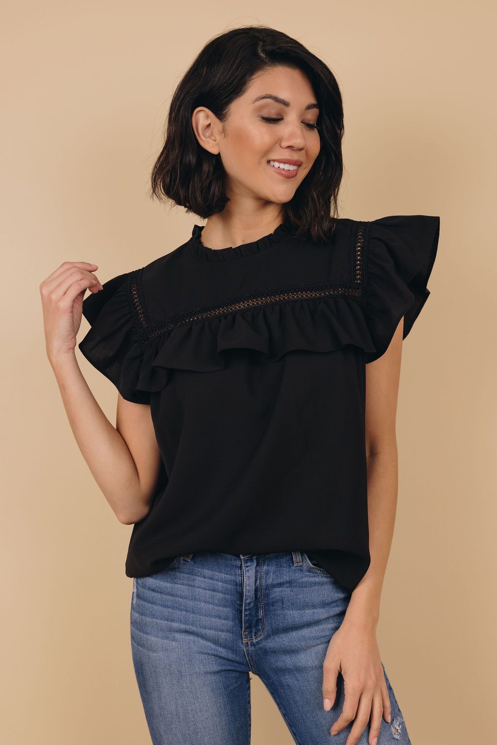 High Spirits Ruffled Top