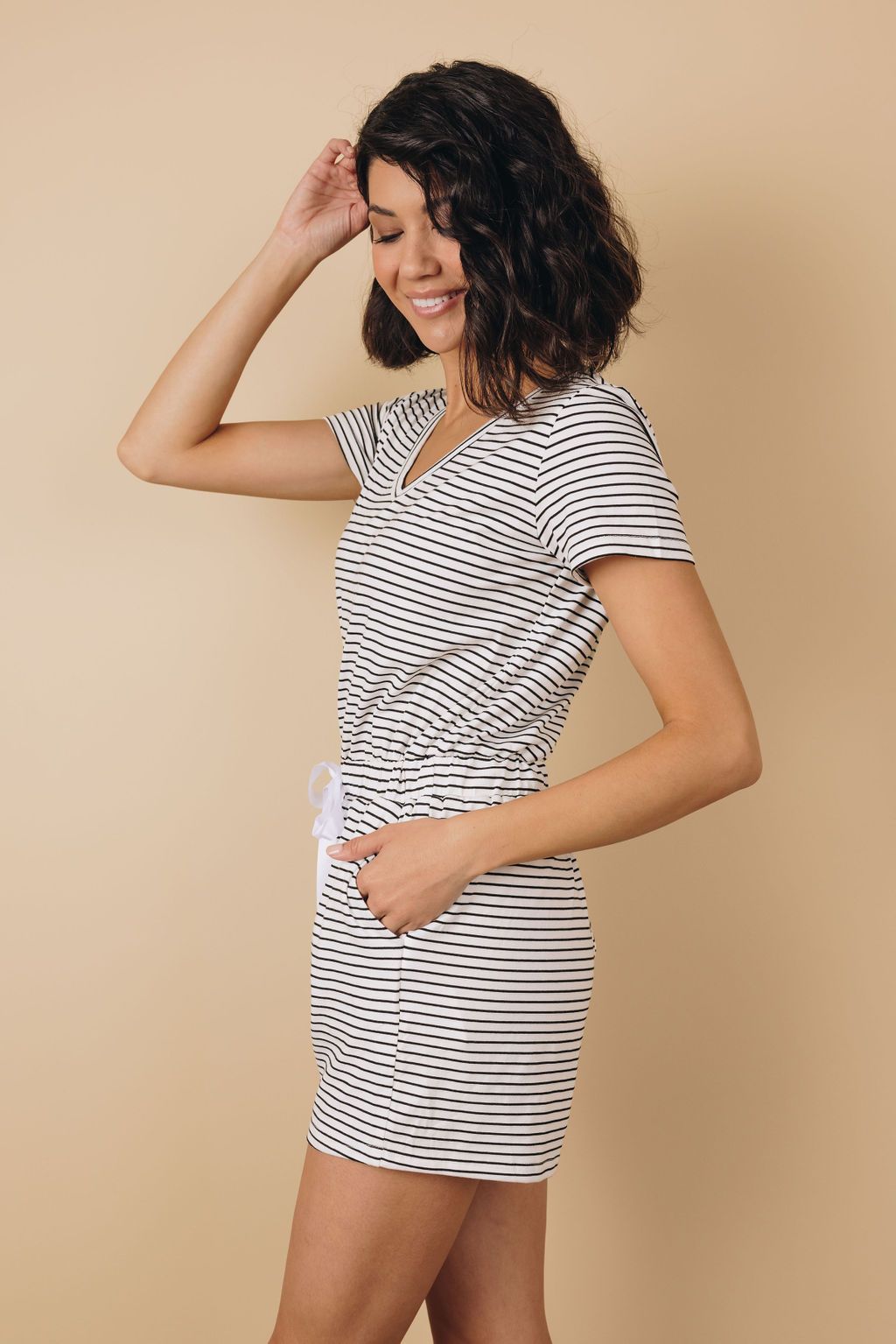 Lisha Striped Romper