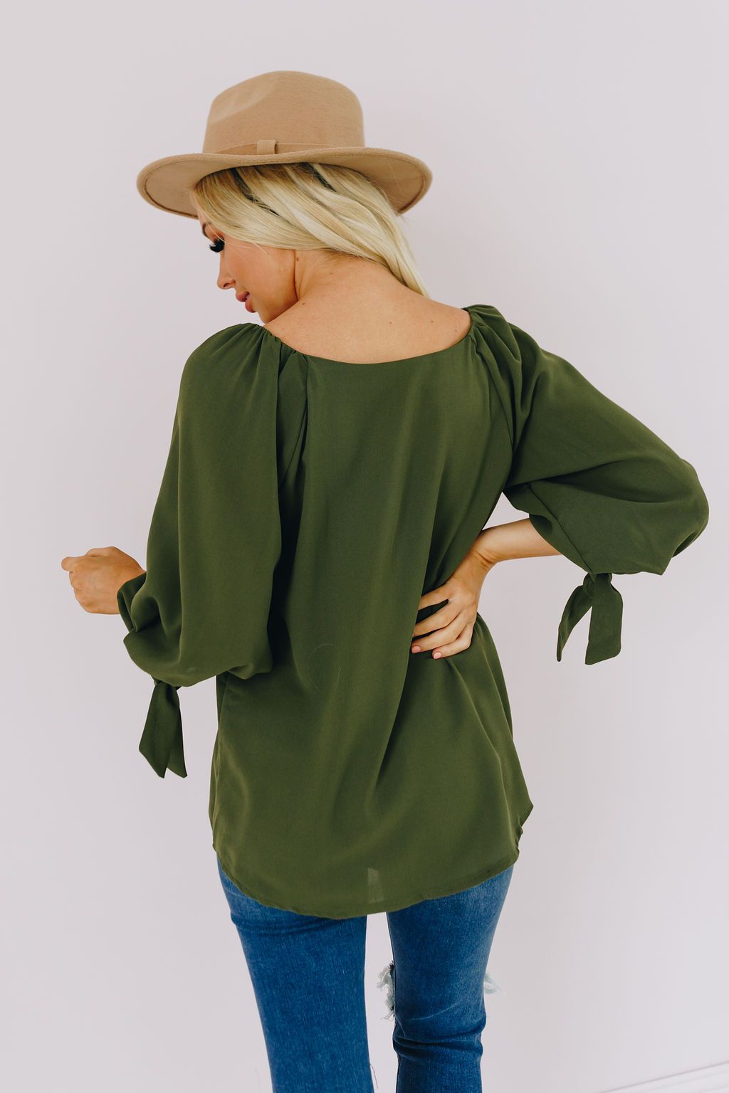 Cute as a Button Tie Detail Top