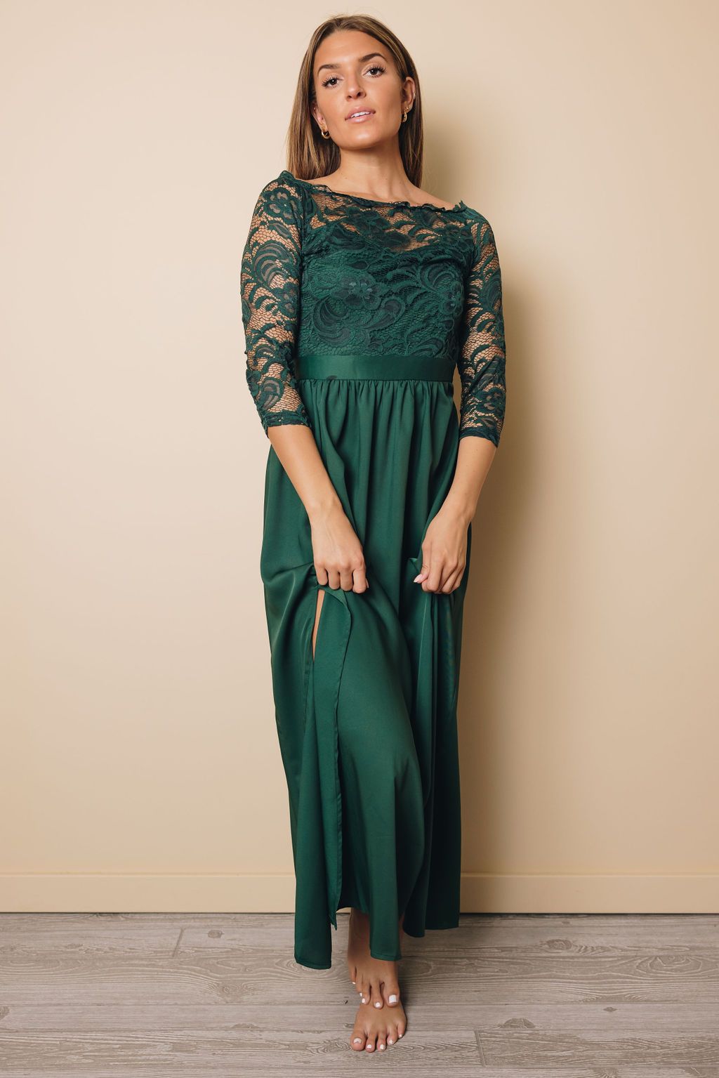 Della Off Shoulder Lace Dress