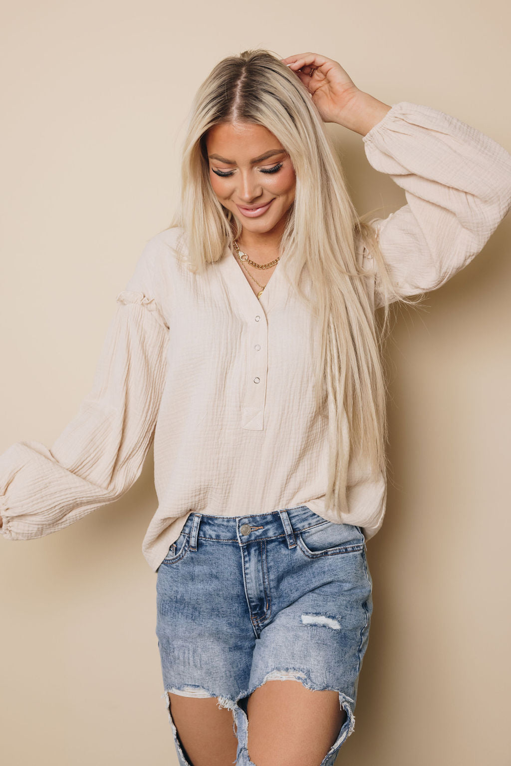 Fable Balloon Sleeve Top