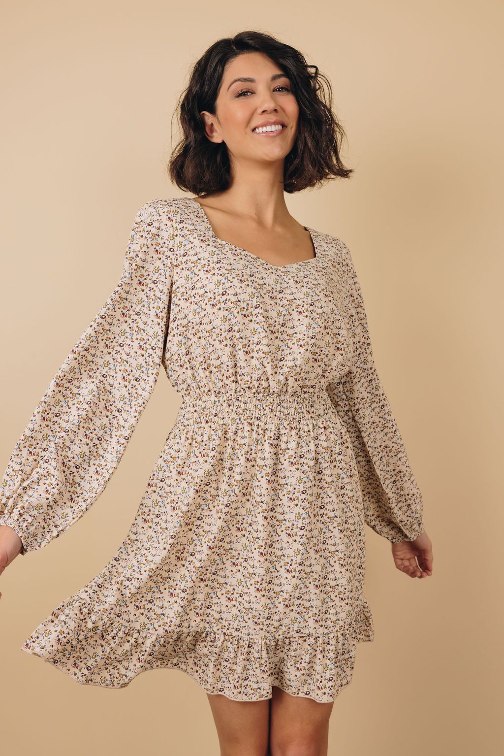 Naomi Ruffle Floral Dress