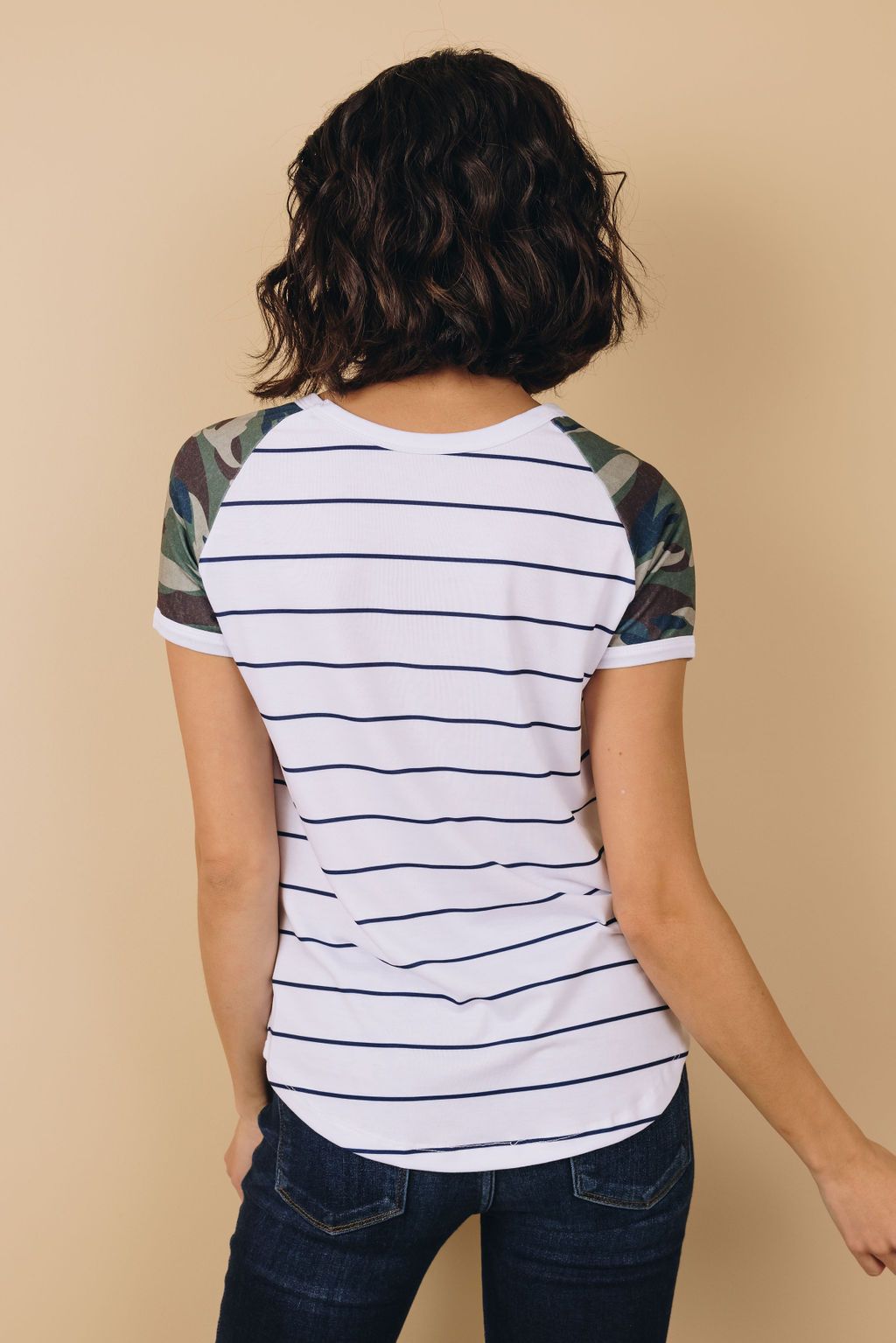 Opened Doors Striped/Camo Tee