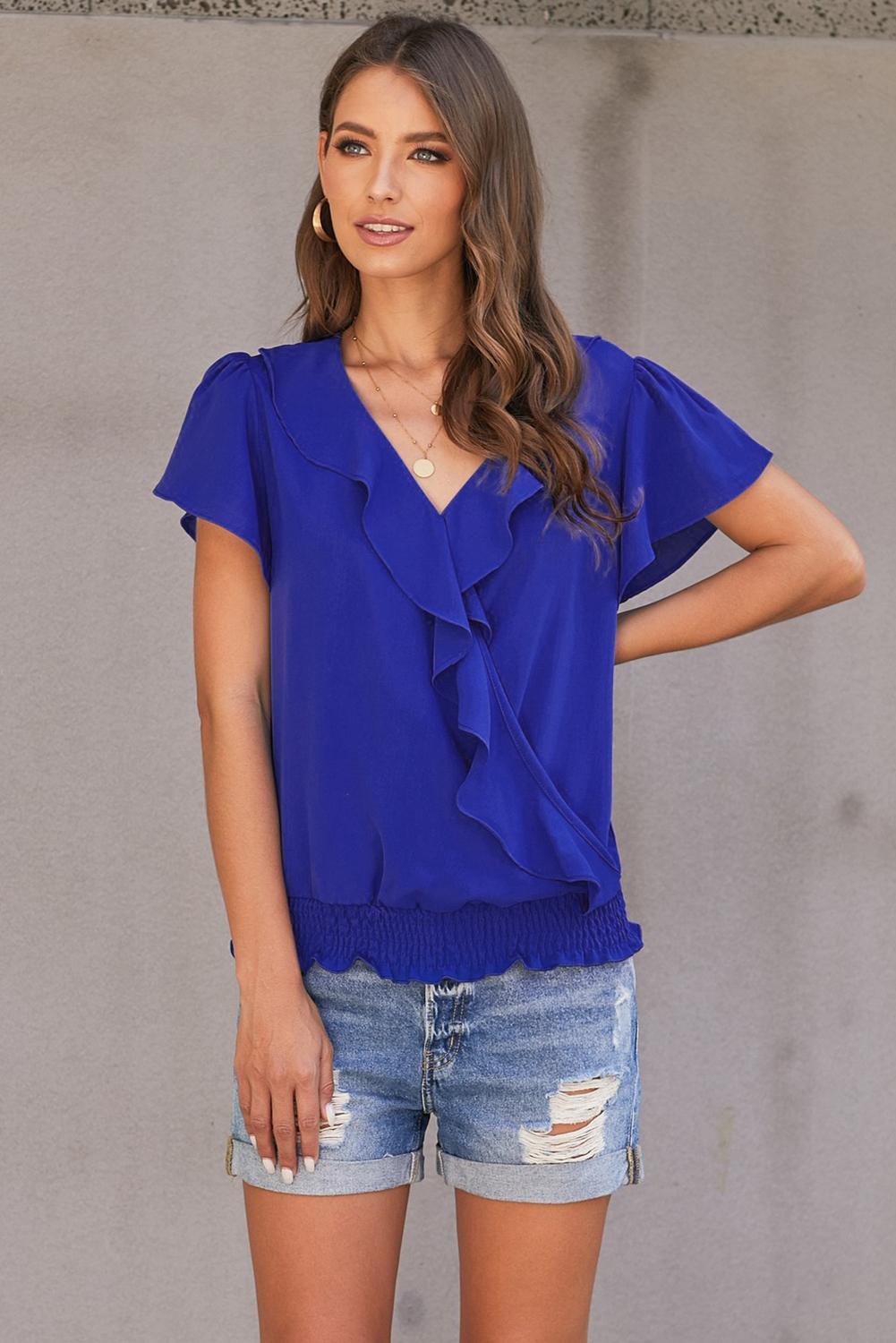Live A Little Ruffle Detail Top