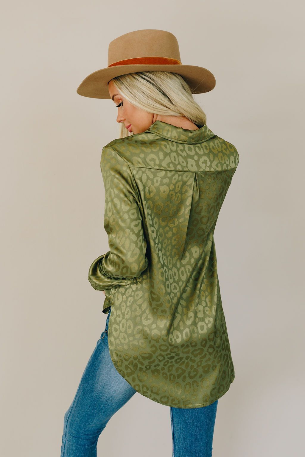 Tiger King Leopard Button Up Top