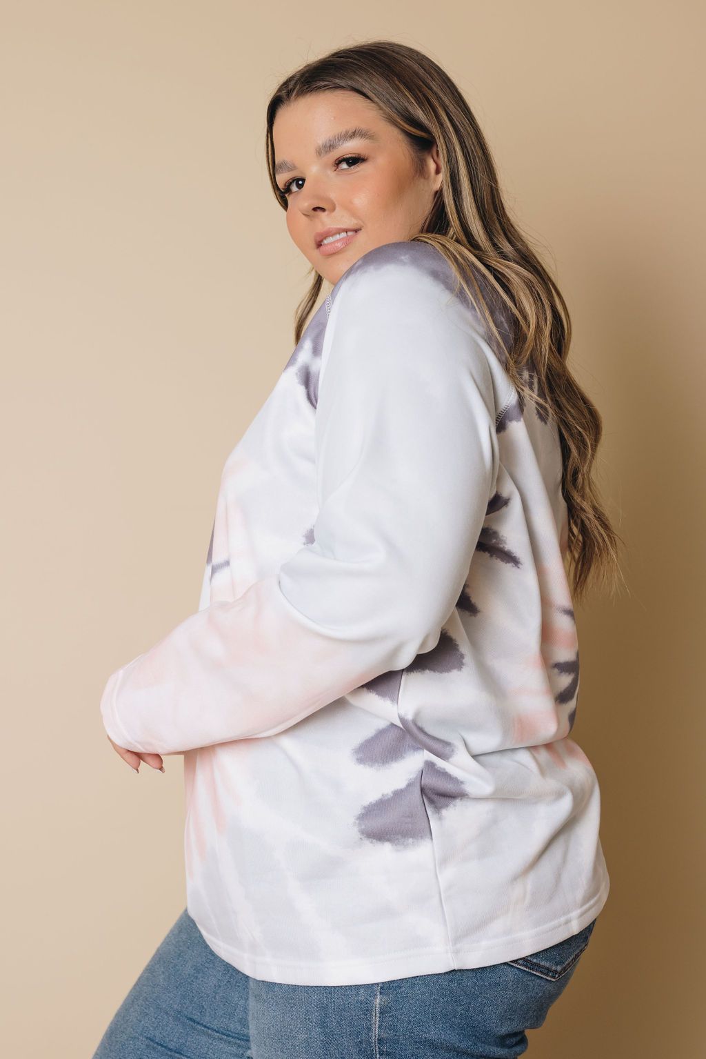 Plus Size - Jace Raglan Tie-Dye Top