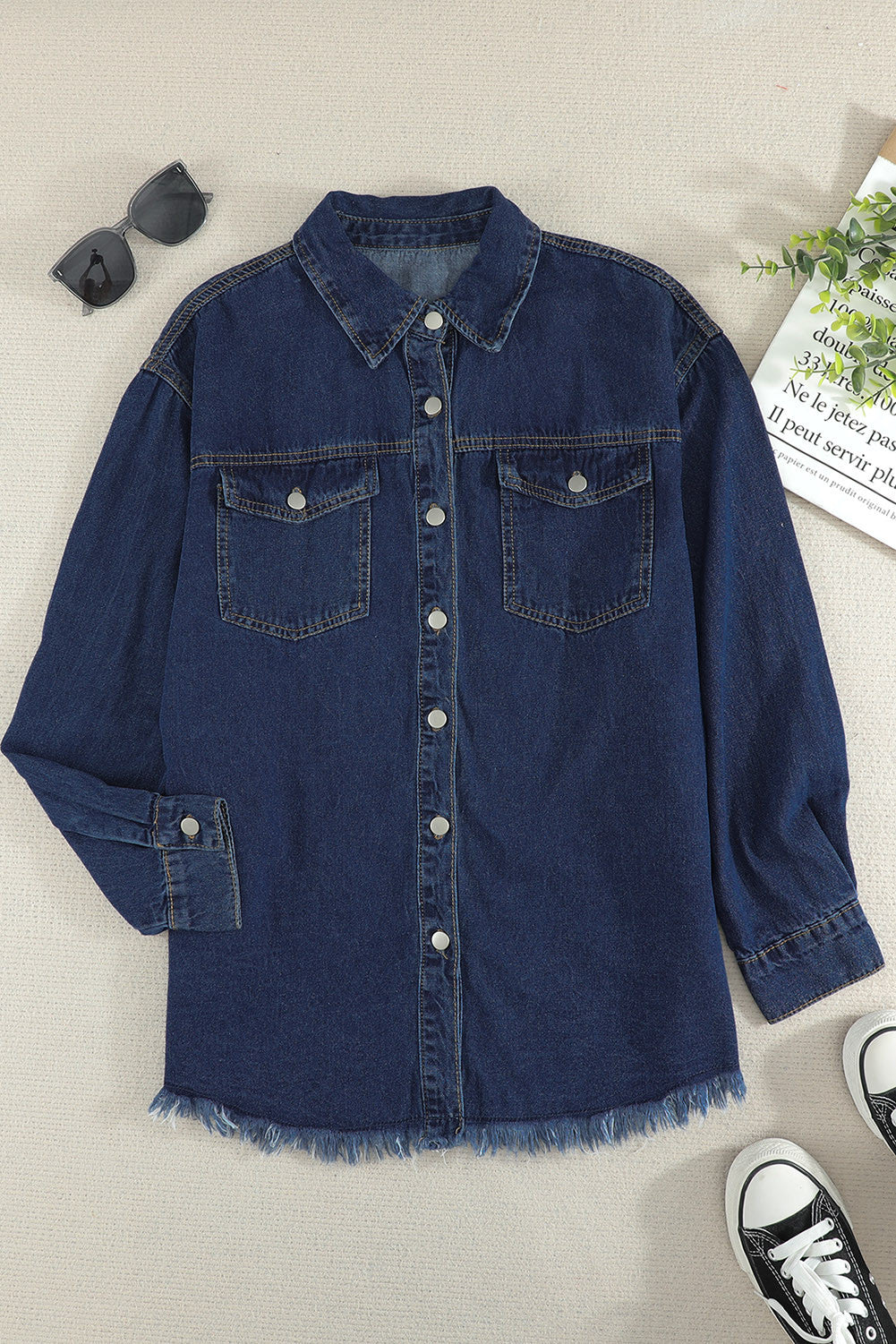 Joelle Buttoned Denim Jacket